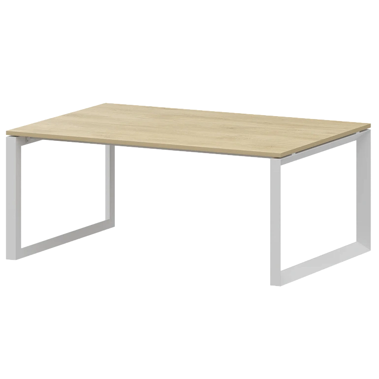 стол переговорный на металлокаркасе protech нтмп.о.160.11 баттл рок/белый фото