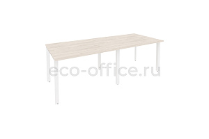 Стол переговорный (2 столешницы) ONIX O.MP-PRG-2.2 Денвер Светлый / Белый металл фото