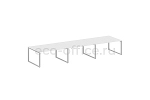 Стол переговорный (3 столешницы) METAL SYSTEM STYLE БО.ПРГ-3.4 Белый / Серый металл фото