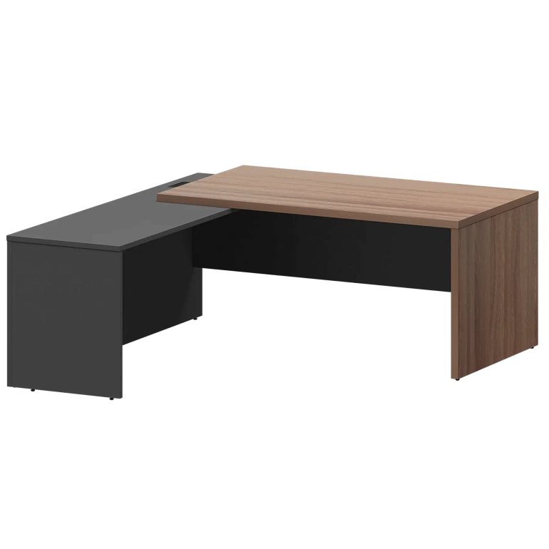 стол руководителя левый protech kzp-18l темный шимо/графит фото