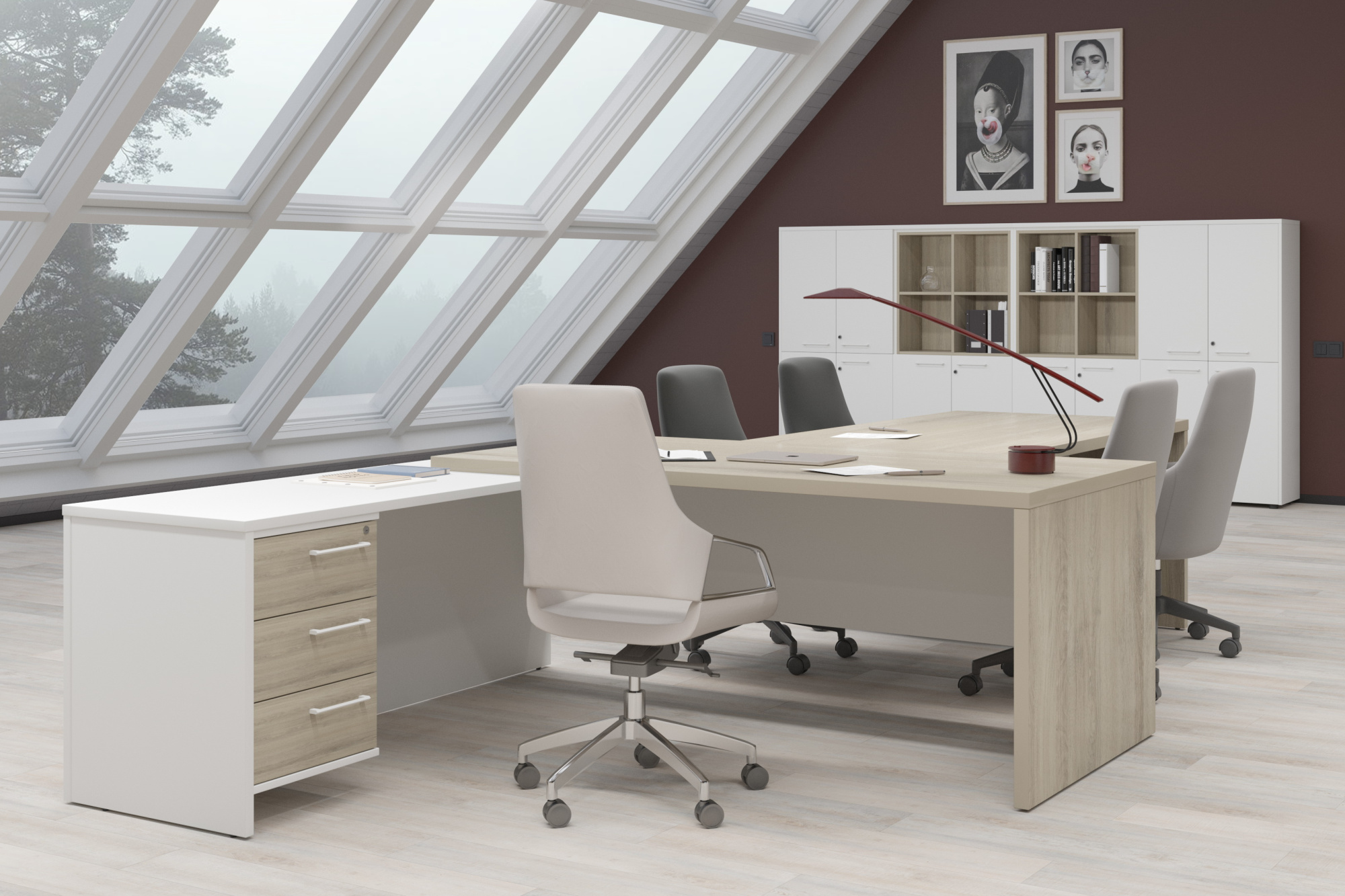 кабинет руководителя кортез кронберг / белый фото