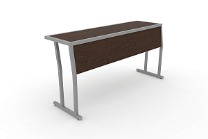 Стол учебный трёхместный с царгой DESK DK-1500SP Венге Цаво / Серый металл фото