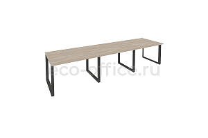 Стол переговорный (3 столешницы) ONIX O.MO-PRG-3.2 Дуб Аттик / Антрацит металл фото