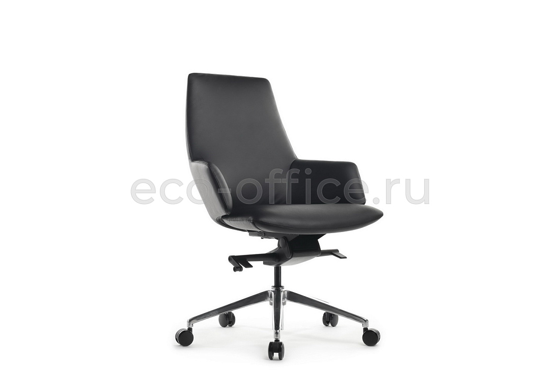 Кресло руководителя RV Design SPELL-M B1719 Чёрная кожа купить в Москве