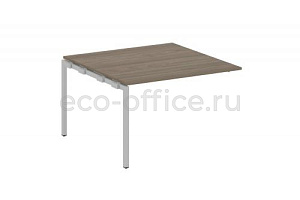 Проходной наборный элемент переговорного стола METAL SYSTEM QUATTRO 4x4 40БП.ППРГ-2 Вяз Благородный / Серый металл фото