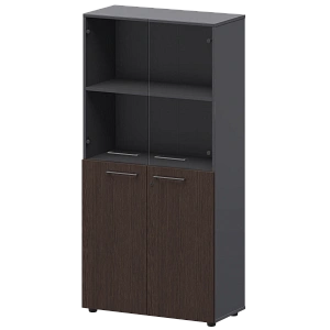 Шкаф высокий комб. Protech СМШ48.28F.28S Дуб венге/Графит фото