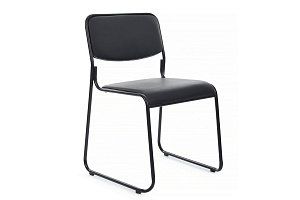 Кресло RV Chair NIX OMKL-01B Чёрная экокожа / Чёрный металл фото