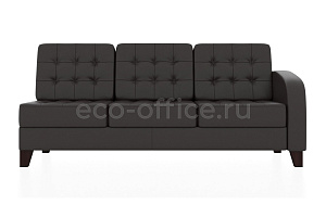 Трехместное посадочное место левое РОЛЬФ ВУД экокожа Euroline 925 Серо-коричневый фото