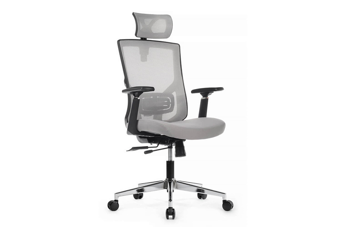 кресло rv chair step a2320 серая сетка / серая ткань фото