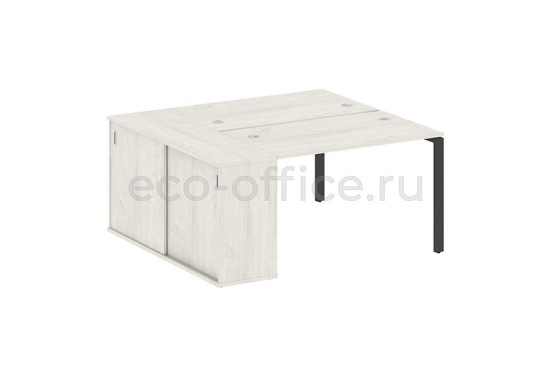 Рабочая станция с опорным шкафом-купе METAL SYSTEM STYLE БП.РС-СШК-1.2 Дуб Наварра / Антрацит металл   стоимость