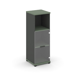 Шкаф 1 узкая секция, 3 ниши CONCEPT CN.STU.E-313 SP A Кобо/Антрацит/Металл Антрацит/Прозрачный фото