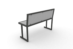 Скамья учебная двухместная DESK DK-1100L Серый / Антрацит Металл фото