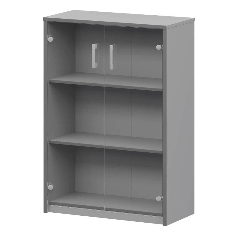 стеллаж средний с прозрачным стеклом protech а-304/а-стл304пр серый фото