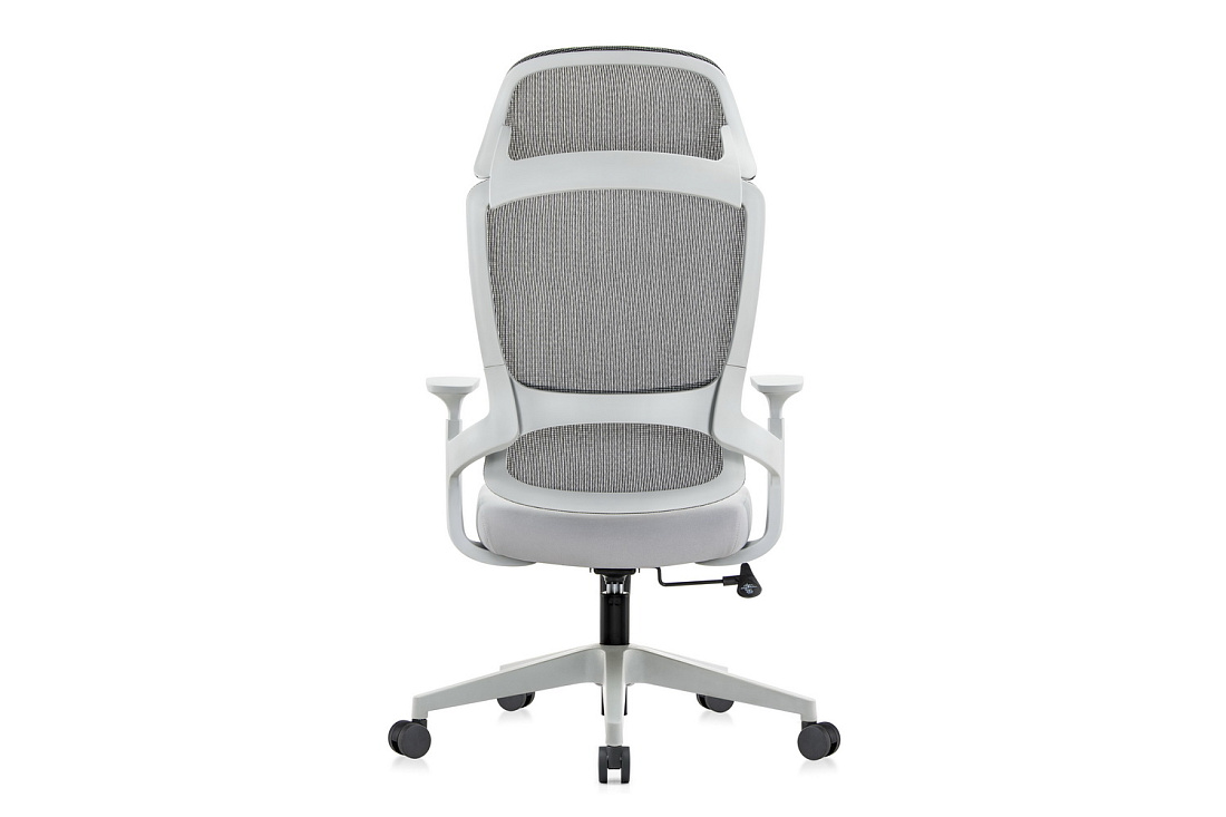 кресло руководителя rv chair job 6246a-hs серая сетка / серая ткань фото
