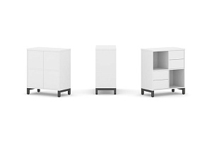 Набор стеллажа 1 сторон., 2 яр. STYLE PROJECT SN.NS-221 Белый/Металл Антрацит фото