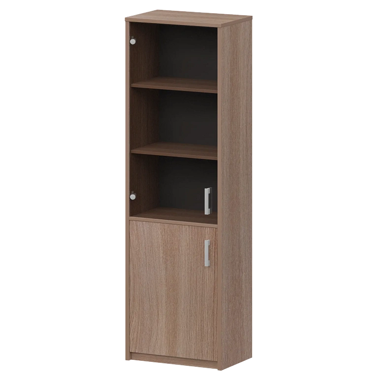 шкаф комбинированный узкий с тонированным стеклом protech а-321/а-стл321тон темный шимо фото