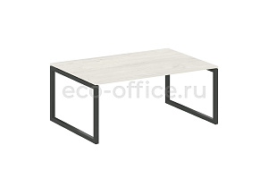 Стол переговорный (1 столешница) METAL SYSTEM QUATTRO 5x5 50БО.ПРГ-1.5 Дуб Наварра / Антрацит металл фото