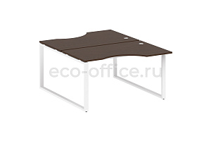 Рабочая станция криволинейная METAL SYSTEM STYLE БО.РАС-СА-2.2 Венге Цаво / Белый металл фото