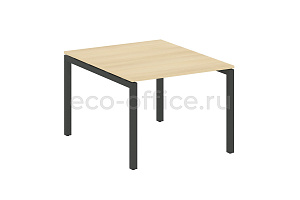 Стол переговорный (1 столешница) METAL SYSTEM QUATTRO 5x5 50БП.ПРГ-1.1 Акация Лорка / Антрацит металл фото