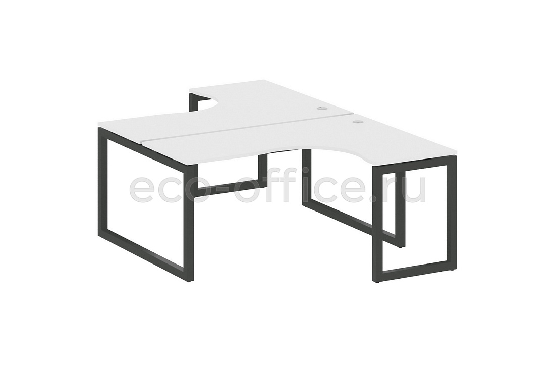 Рабочая станция криволинейная METAL SYSTEM QUATTRO 5x5 50БО.РАС-СА-2.4 Белый / Антрацит металл  стоимость