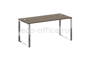 Стол рабочий руководителя METAL SYSTEM DIRECT БО.СРР-4.7 Вяз Благородный / Нержавеющая сталь фото