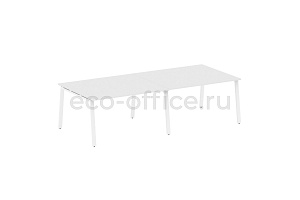 Стол переговорный (2 столешницы) METAL SYSTEM STYLE БА.ПРГ-2.3 Белый / Белый металл фото