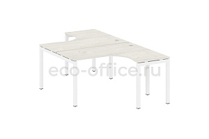 Рабочая станция криволинейная METAL SYSTEM QUATTRO 5x5 50БП.РАС-СА-2.3 Дуб Наварра / Белый металл фото