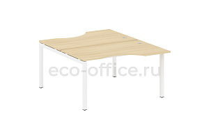 Рабочая станция криволинейная METAL SYSTEM QUATTRO 5x5 50БП.РАС-СА-2.2 Акация Лорка / Белый металл фото