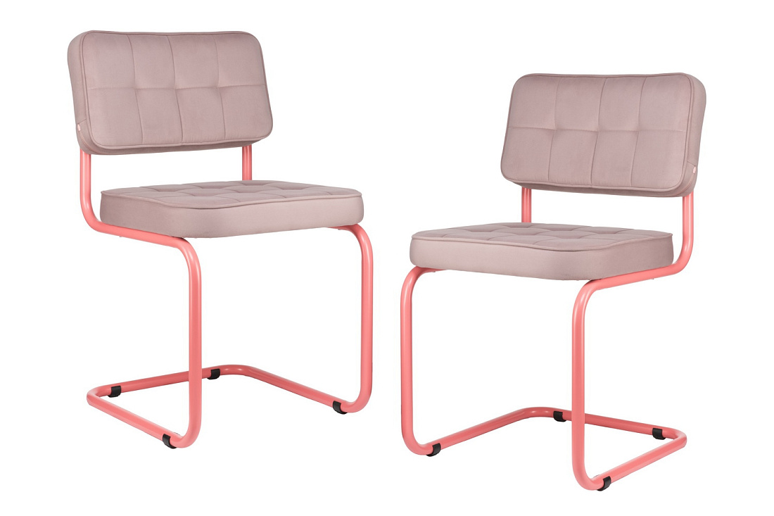 комплект конференц-кресел eco-chair colombo comfort clm-05 розовый велюр / винтажная роза металл фото