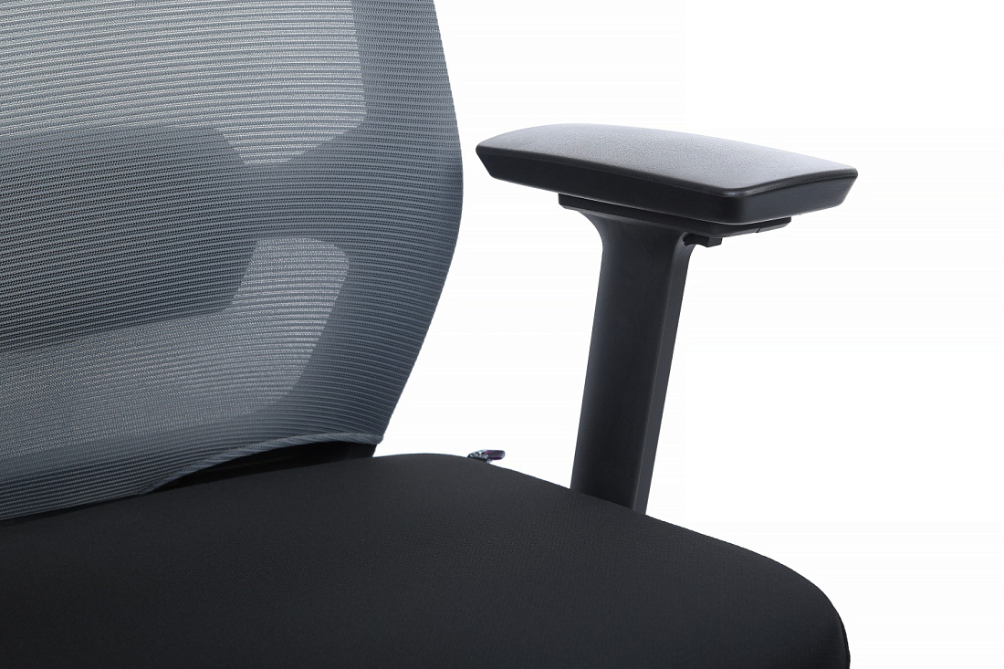 Кресло RV Chair FIX 851E-3D-M3 Серая сетка / Чёрная ткань  стоимость