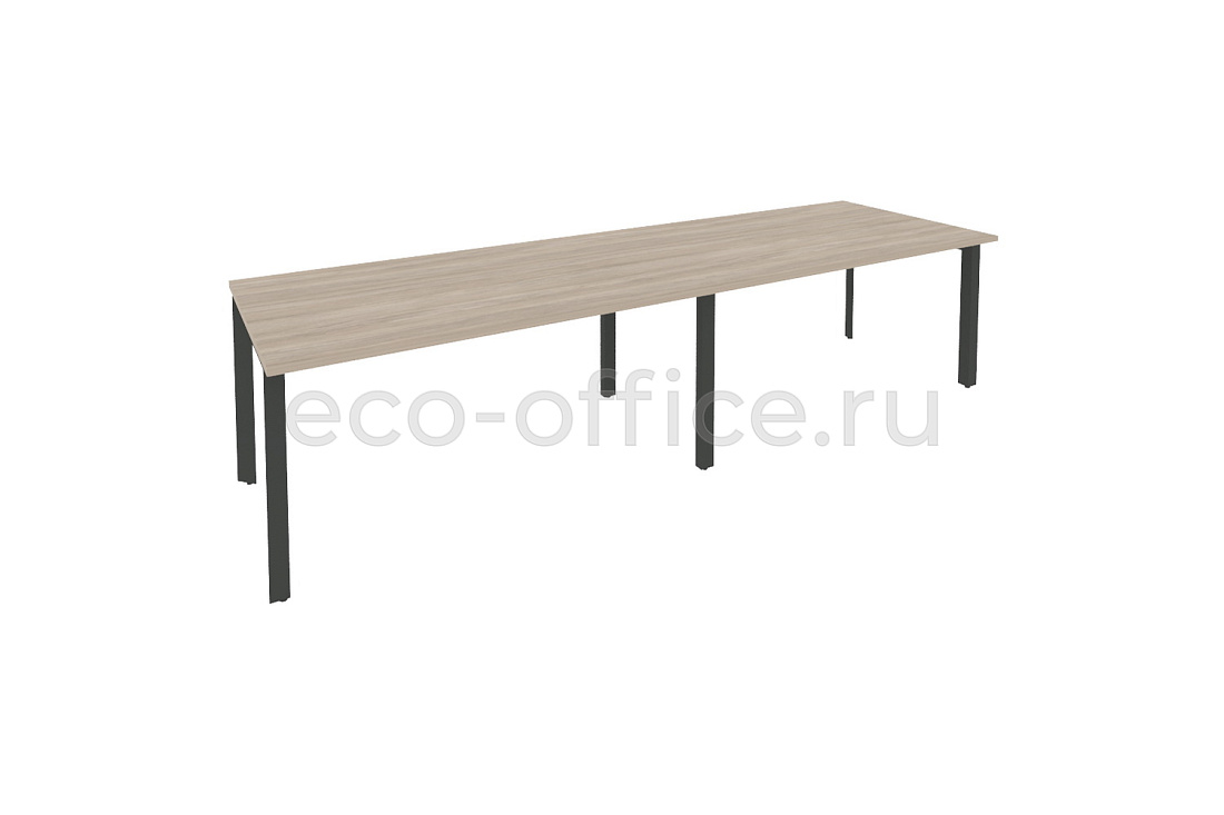 Стол переговорный (2 столешницы) ONIX O.MP-PRG-2.4 Дуб Аттик / Антрацит металл  купить в Москве