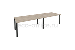 Стол переговорный (2 столешницы) ONIX O.MP-PRG-2.4 Дуб Аттик / Антрацит металл фото