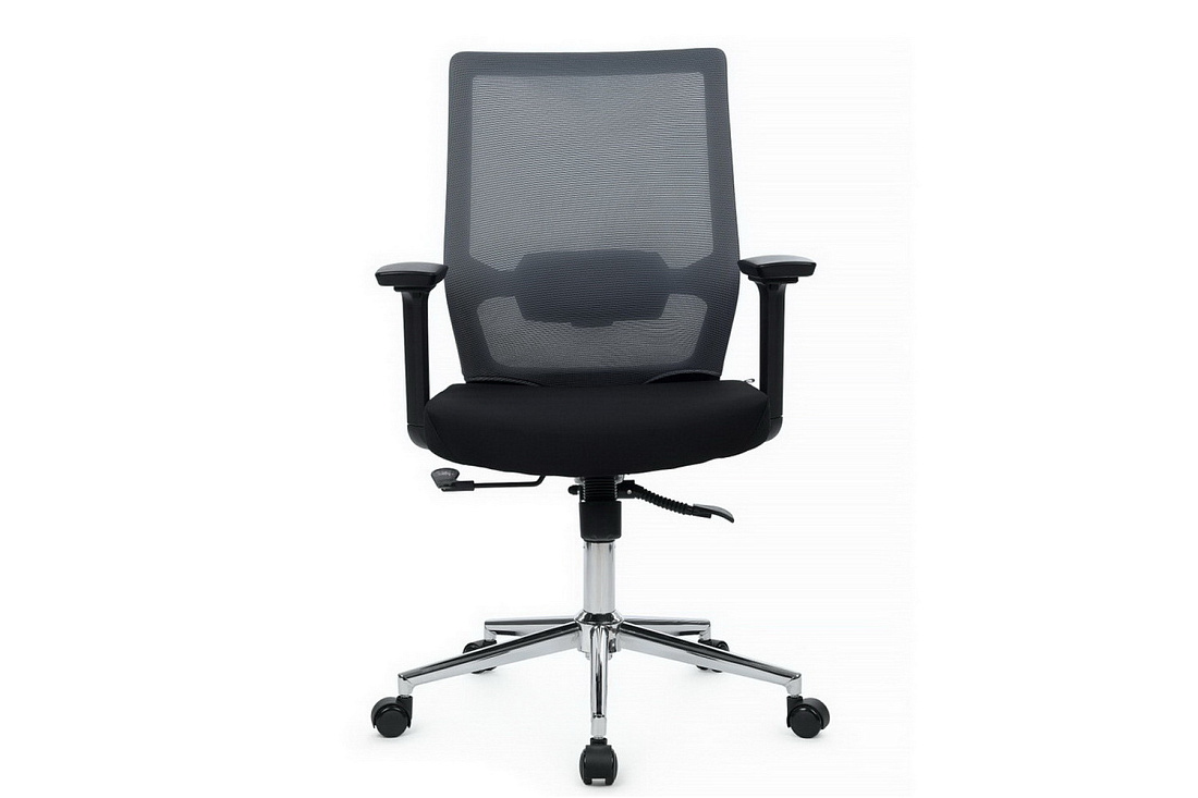 Кресло RV Chair FIX 851E-3D-M3 Серая сетка / Чёрная ткань  стоимость