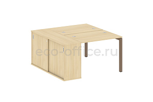 Рабочая станция с опорным шкафом-купе METAL SYSTEM QUATTRO 5X5 50БП.РС-СШК-1.1 Акация Лорка / Мокко металл фото