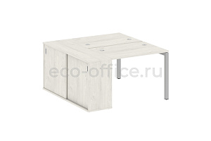 Рабочая станция с опорным шкафом-купе METAL SYSTEM QUATTRO 5X5 50БП.РС-СШК-1.1 Дуб Наварра / Серый металл фото