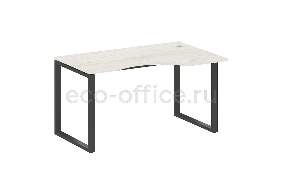 Стол криволинейный правый METAL SYSTEM STYLE БО.СА-2 (R) Дуб Наварра / Антрацит металл   стоимость