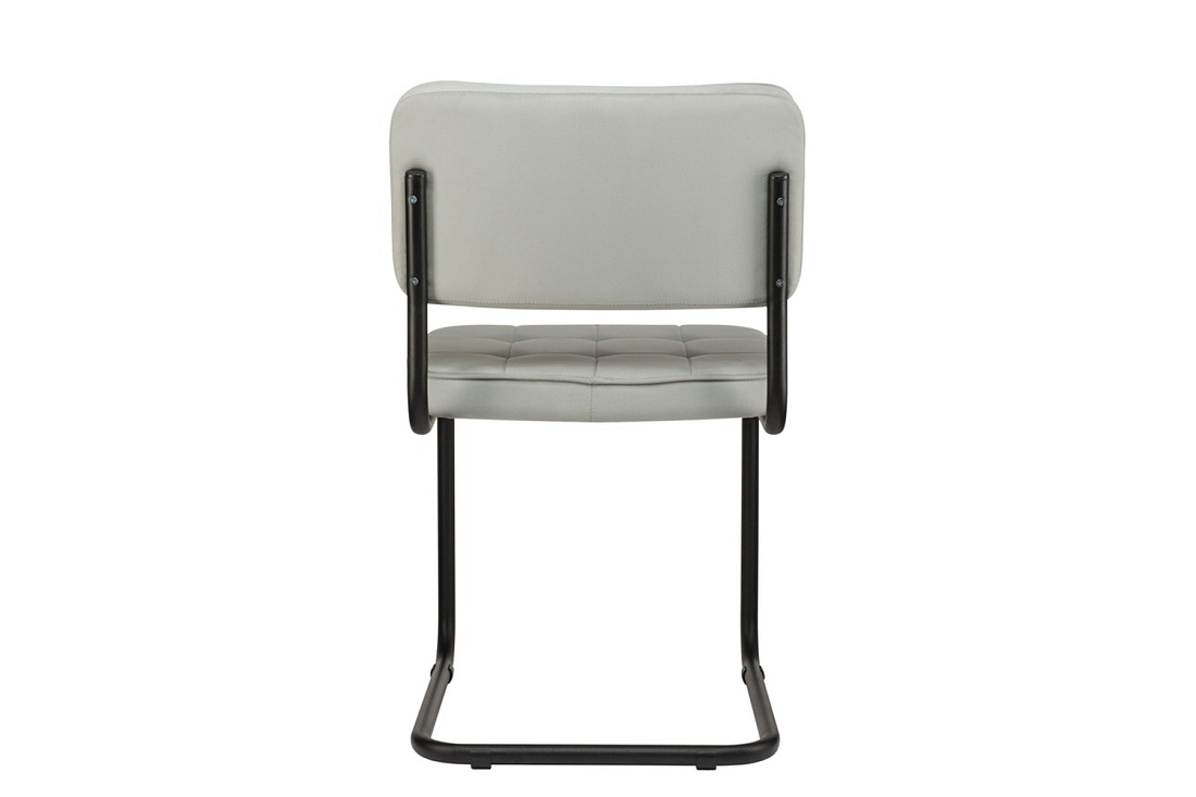 конференц-кресло eco-chair colombo comfort clm-05 серый велюр / черный металл фото