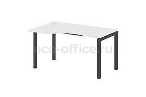 Стол криволинейный левый METAL SYSTEM QUATTRO 5x5 50БП.СА-2 Л Белый / Антрацит металл фото