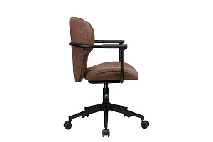 Кресло ECO-CHAIR PATRICK W-237 Коричневая ткань / Чёрный каркас фото