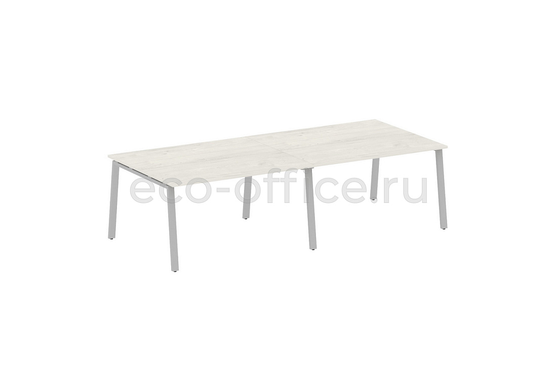 Стол переговорный (2 столешницы) METAL SYSTEM STYLE БА.ПРГ-2.3 Дуб Наварра / Серый металл  стоимость