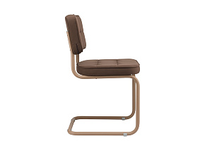 Конференц-кресло ECO-CHAIR COLOMBO Comfort CLM-05 Коричневый велюр / Капучино металл фото