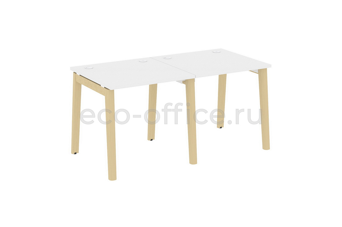 Рабочая станция на 2 рабочих места ONIX WOOD OW.RS-2.0.8 Белый Бриллиант / Дуб Светлый  стоимость