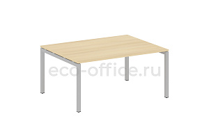 Стол переговорный (1 столешница) METAL SYSTEM QUATTRO 5x5 50БП.ПРГ-1.4 Акация Лорка / Серый металл фото