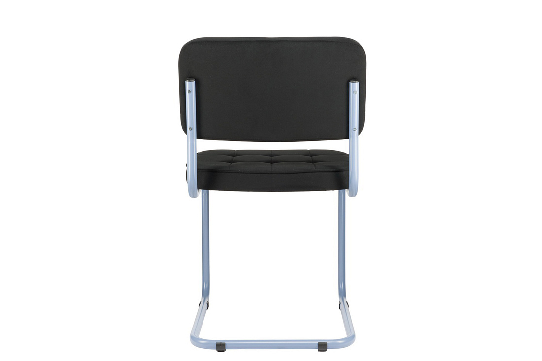 конференц-кресло eco-chair colombo comfort clm-05 чёрный велюр / синий пудровый метал металл фото