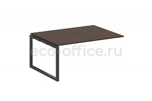 Проходной наборный элемент переговорного стола METAL SYSTEM QUATTRO 5x5 50БО.ППРГ-4 Венге Цаво / Антрацит металл фото