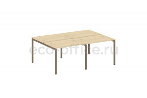 Рабочая станция на 4 рабочих места METAL SYSTEM QUATTRO 5x5 50БП.СМ-4.1 Акация Лорка / Мокко металл фото