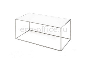 Стол кофейный FESTA 80*40 white chrome Белый Fenix / Хром металл фото