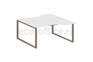 Рабочая станция криволинейная METAL SYSTEM STYLE БО.РАС-СА-2.1 Белый / Мокко металл фото