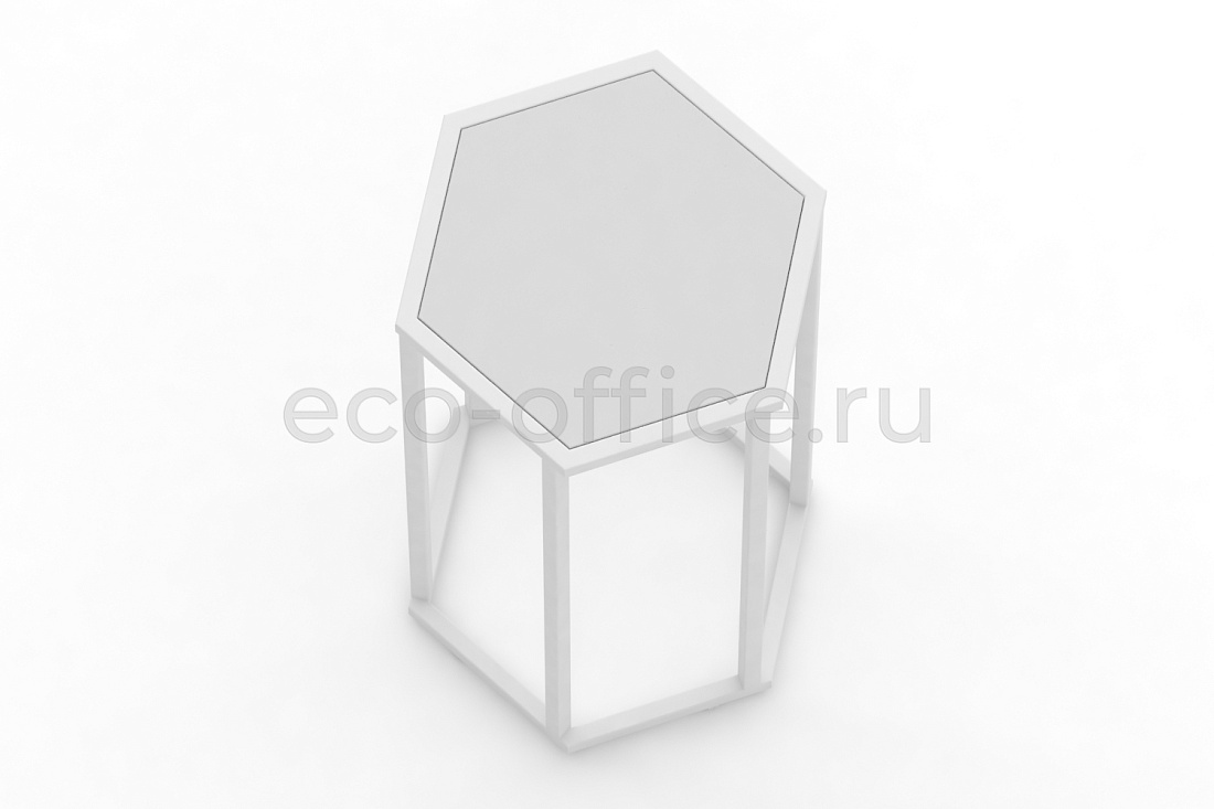 Стол журнальный HEX-800 Белый / Белый металл  стоимость