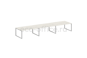 Стол переговорный (3 столешницы) METAL SYSTEM STYLE БО.ПРГ-3.5 Дуб Наварра / Серый металл фото